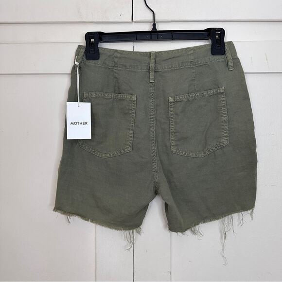 NWT Mother Shaker Crop Short In Army Green 24 - Picture 7 of 8